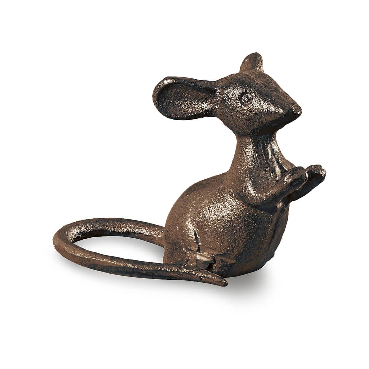  Cast Iron Sitting Mouse Figurine