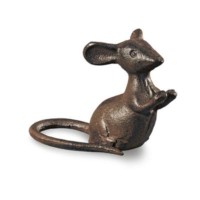 Cast Iron Sitting Mouse Figurine
