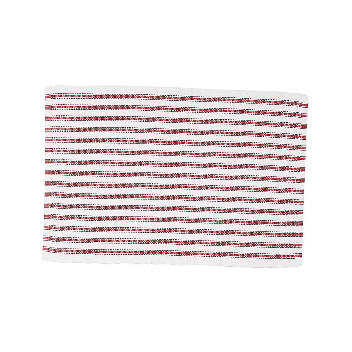  Ticking Stripe Placemat - Crimson