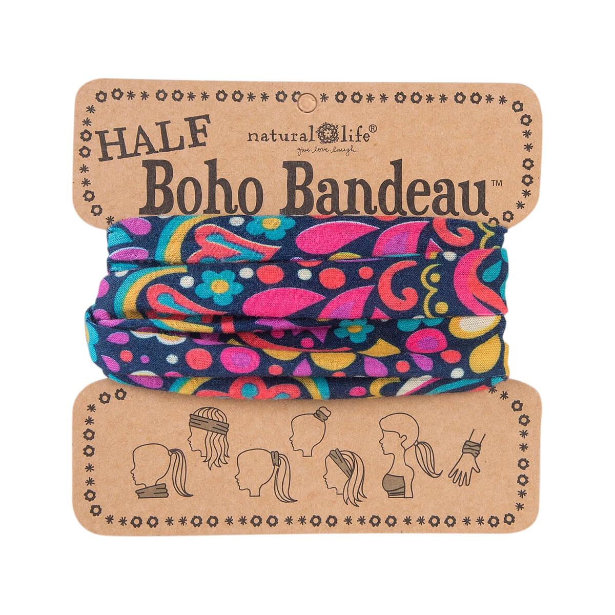  Half Boho Bandeau - Purple Geo