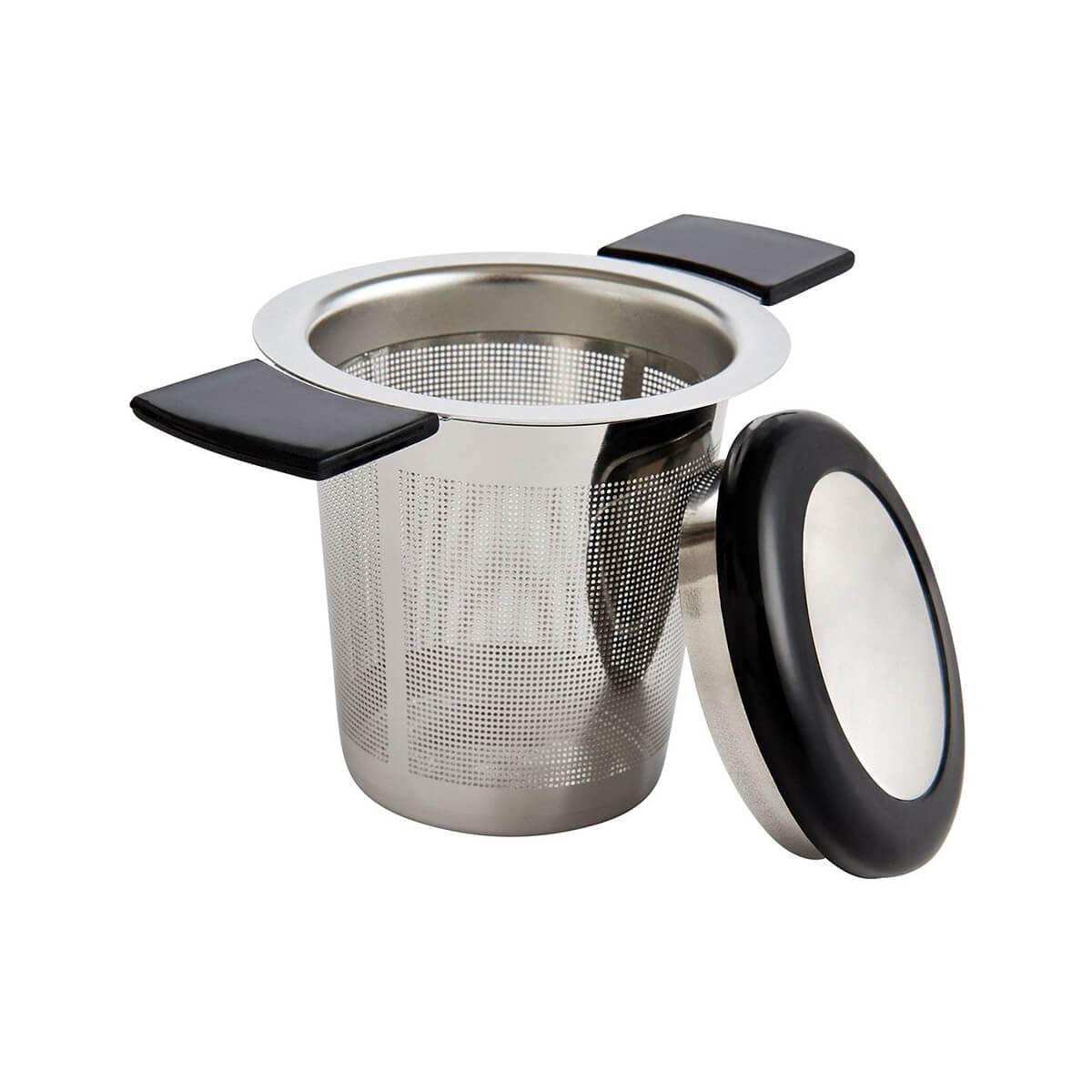 Stainless Steel Tea Infuser Strainer with Lid Tea Leaf Spice Filter Colanders Z 