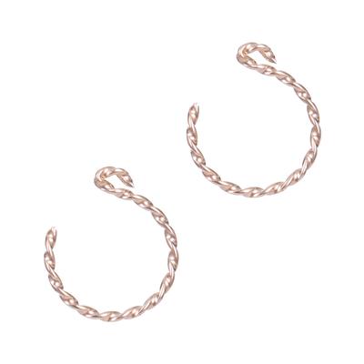 Backward Loop Twist Gold Fill Earrings - Small