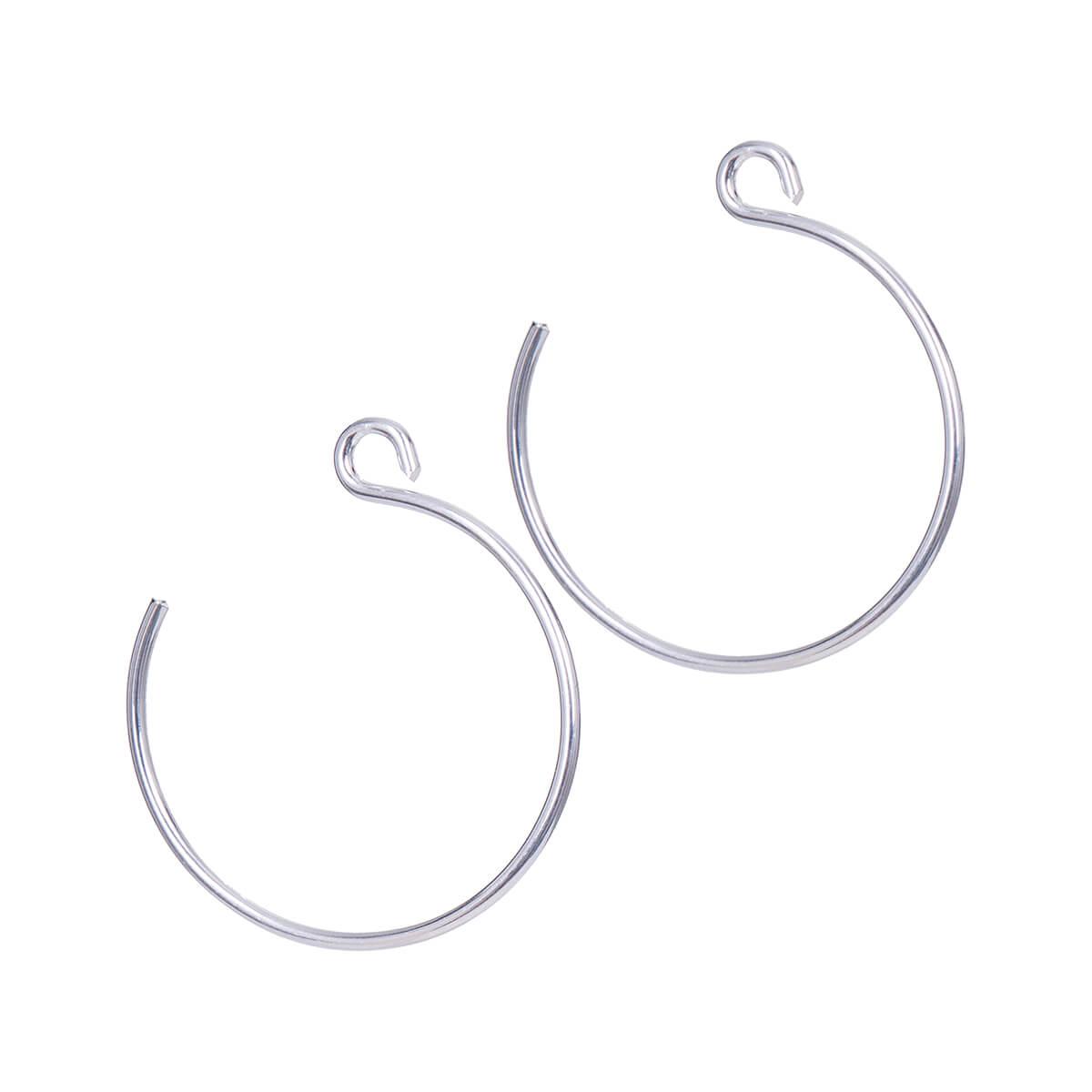  Backward Loop Medium Silver Earrings