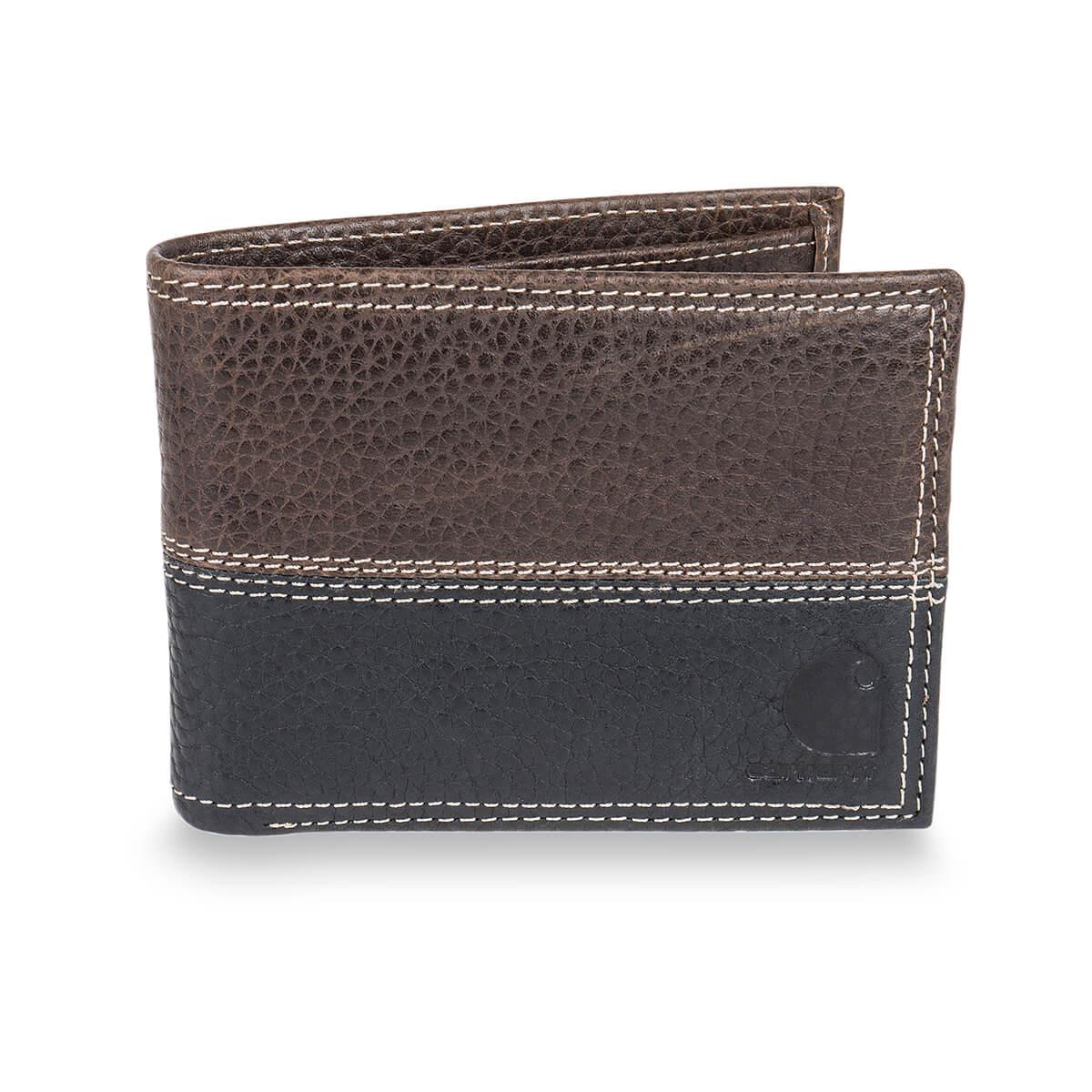  Men's Rugged Passcase Two Tone Wallet