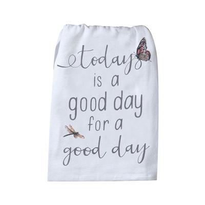 Good Day Embroidered Flour Sack Towel