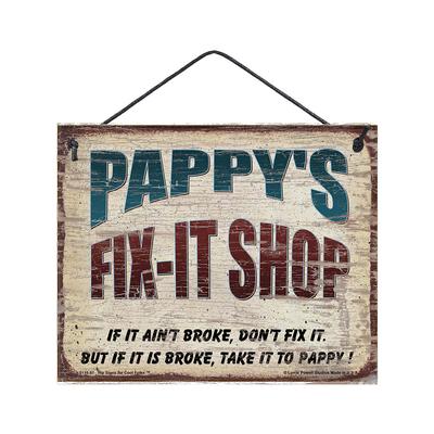Pappy's Fix it Shop Sign