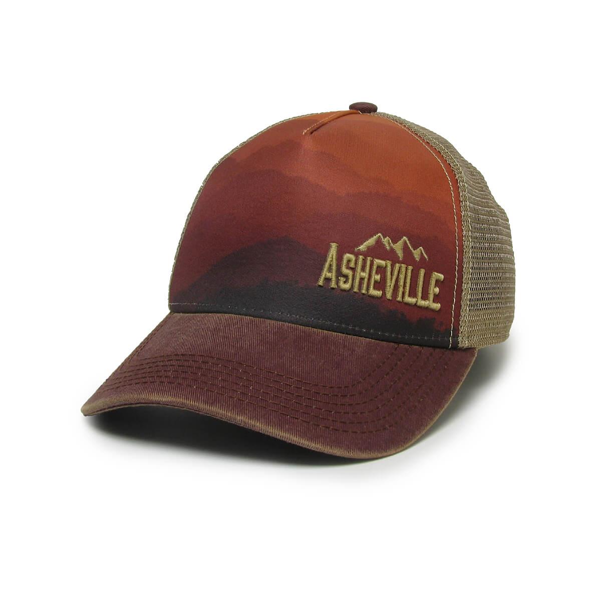  Asheville Mountain Sunset Trucker Hat
