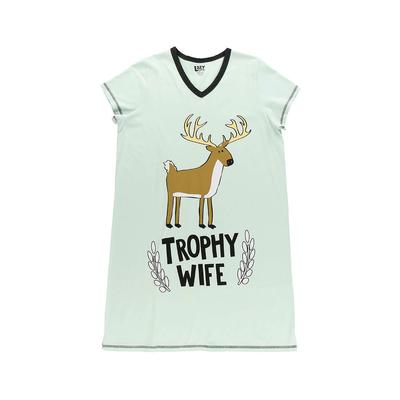 Women's Trophy Wife V-Neck Short Sleeve Nightshirt