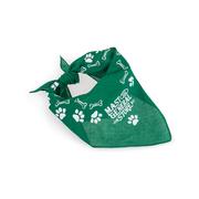 Mast Store Paw Print Dog Triangle Bandana: HUNTER_GREEN