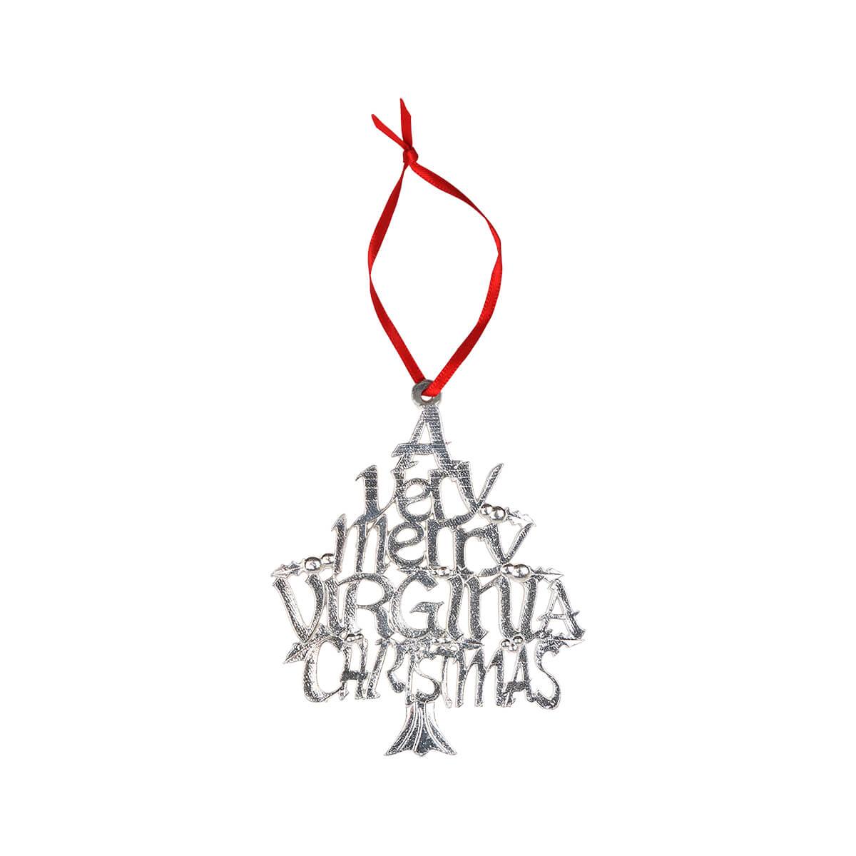  A Very Merry Virginia Christmas Pewter Ornament