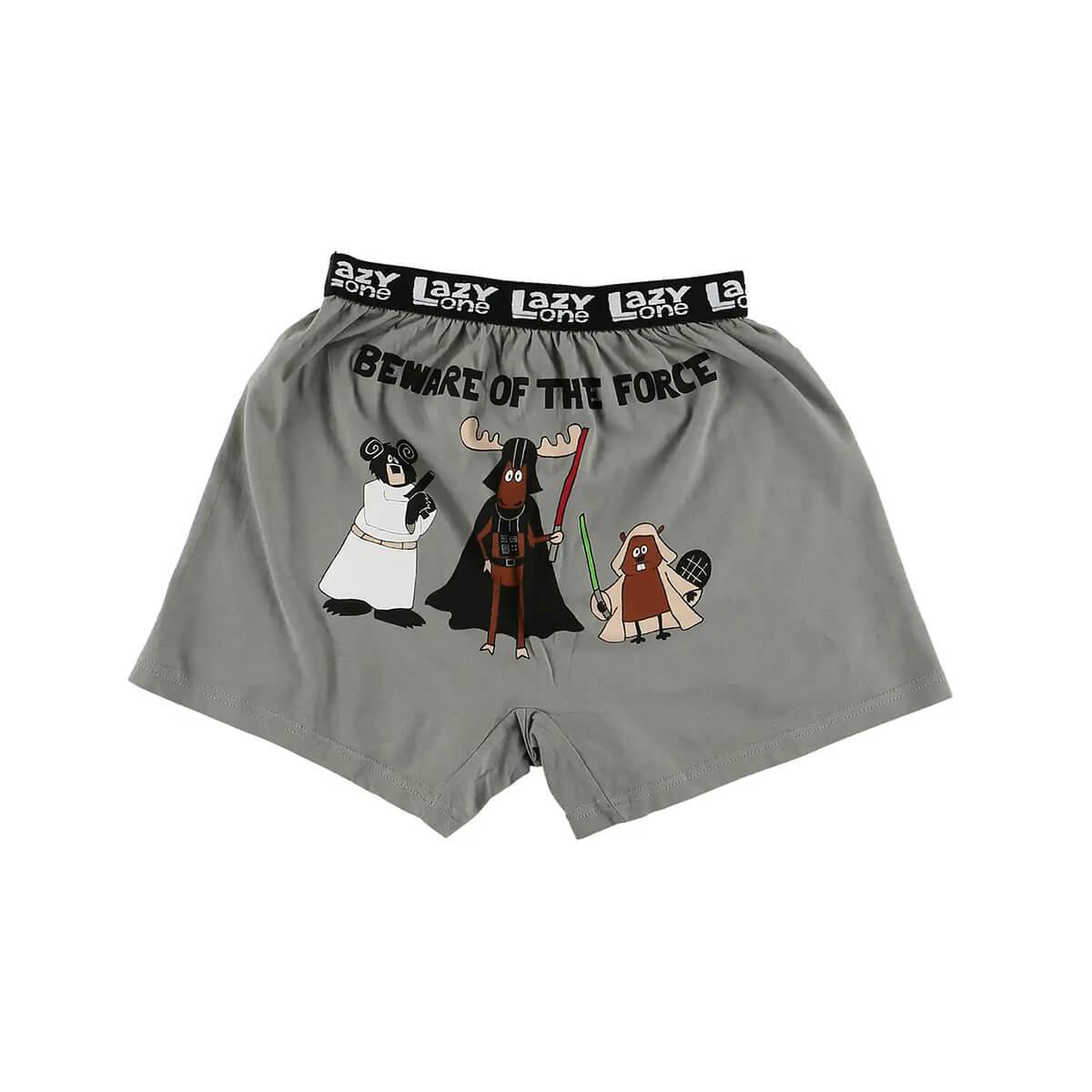 Men's Beware of the Force Funny Boxers