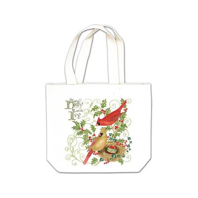 Christmas Cardinals, Holly & Ivy Gift Tote