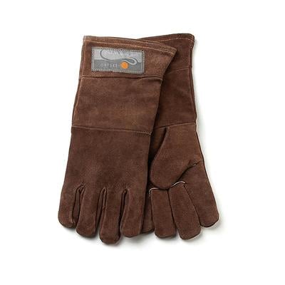 Brown Leather Grill Gloves