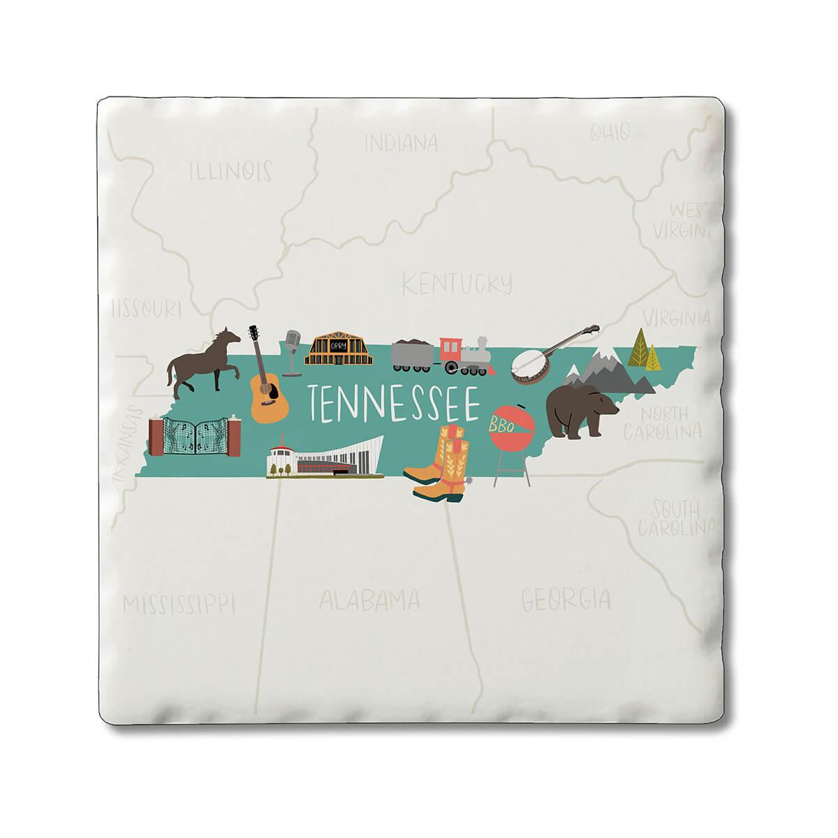  Tennessee Icon State Coaster Set