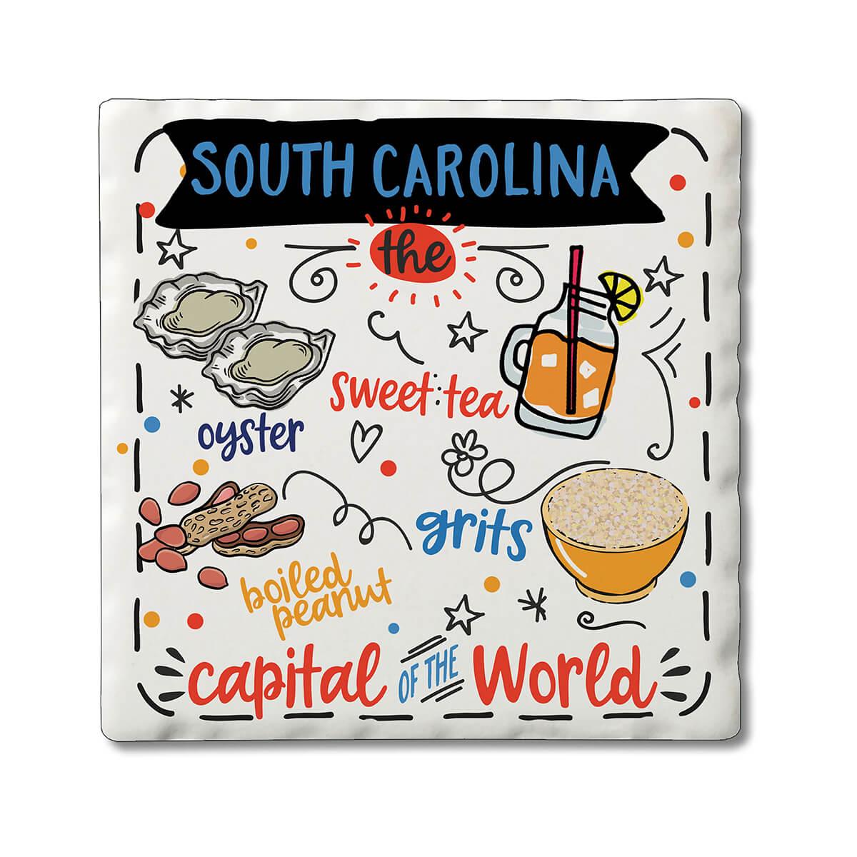  South Carolina Food Coaster Set