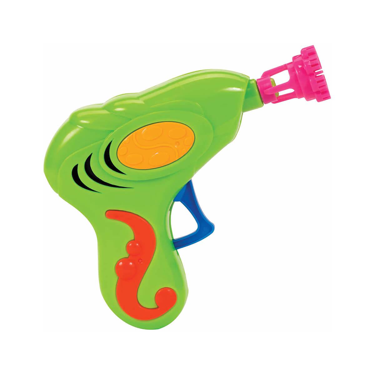 Bubbles Included & NO Batteries Required! Friction Bubble Gun Toy with Lights 