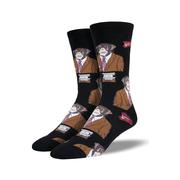 Men's Monkey Biz Socks: BLACK