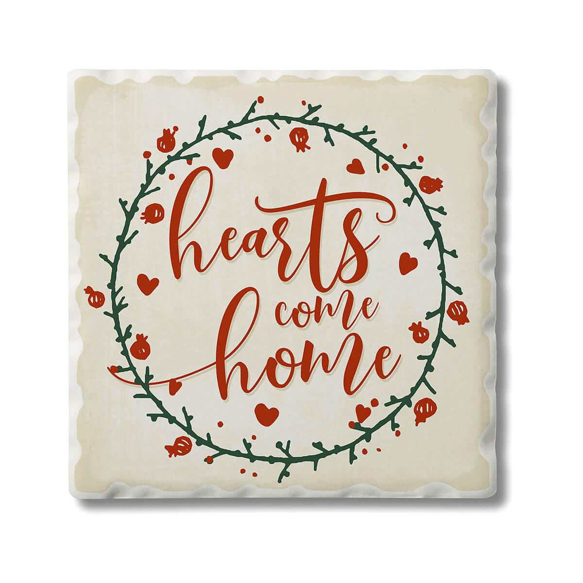  Hearts Come Home Single Tile Coaster
