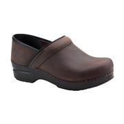 Women's Professional Oiled Clogs - Narrow: BROWN
