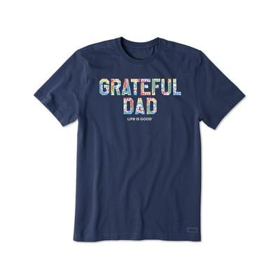 Men's Grateful Dad Tie Dye Short Sleeve Crusher T-Shirt