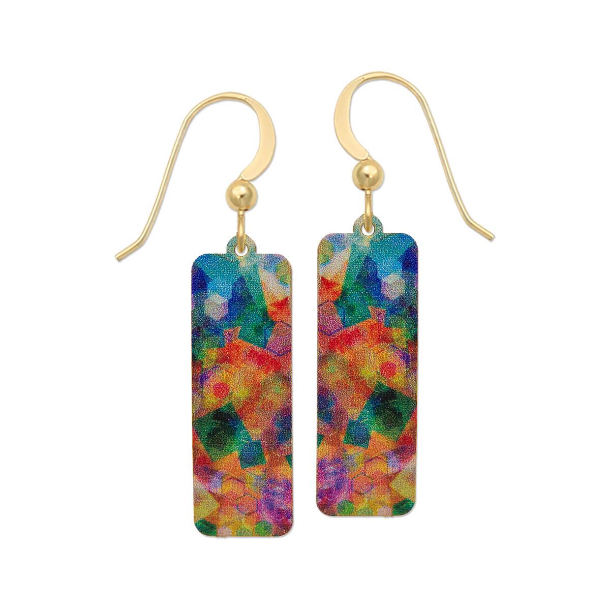  Colorful Tie Dye Column Earrings