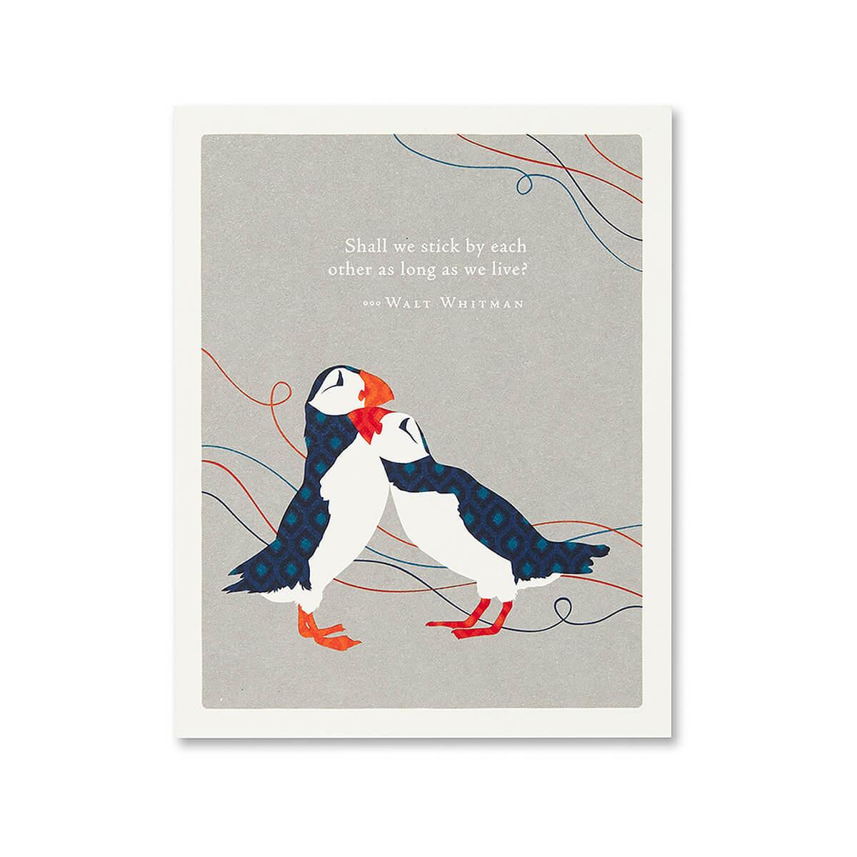  Stick By Each Other Anniversary Card