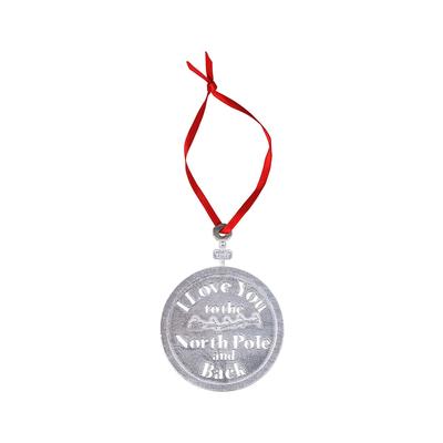 North Pole Pewter Ornament