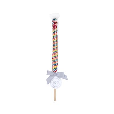 Rainbow Blast Spiral Lollipop Candy