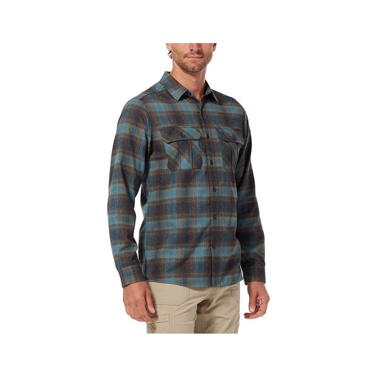  Men's Lost Coast Flannel Plaid Long Sleeve Shirt