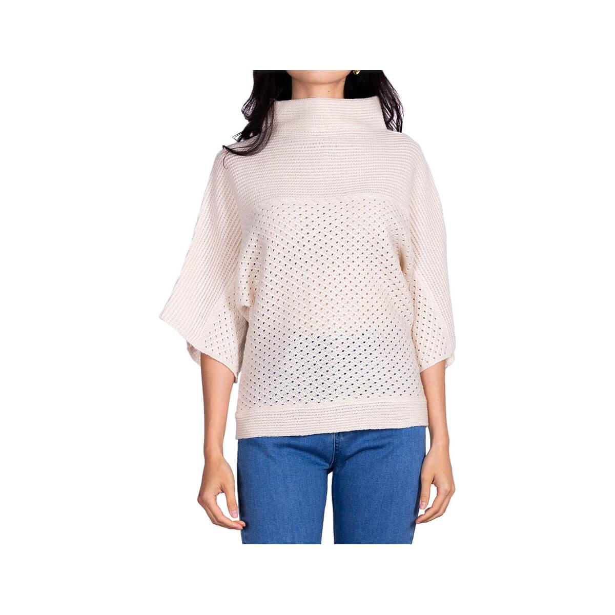  Women's Cowl Neck Half Sleeve Sweater