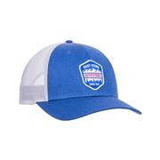 Mast Store Outfitters Woven Badge Trucker Hat: ROYAL_HTR_GREY