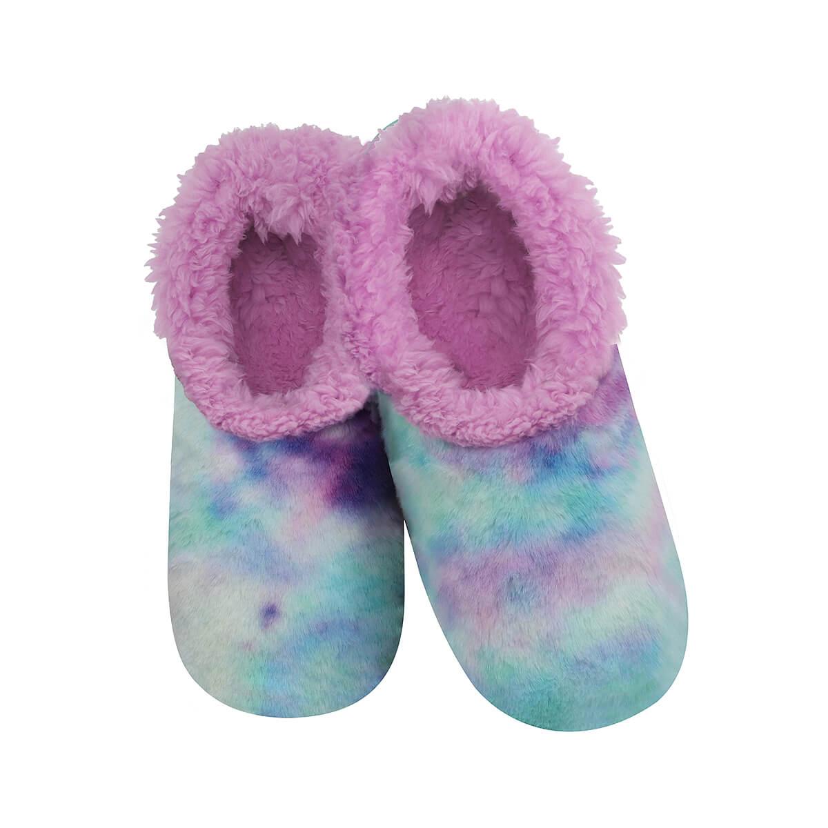  Kids ' Cotton Candy Tie Dye Snoozies Slippers
