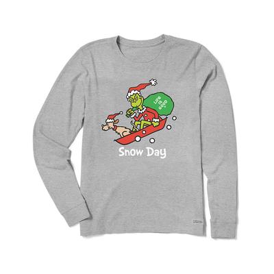 Women's Grinch and Max Snow Day Long Sleeve Crusher T-Shirt