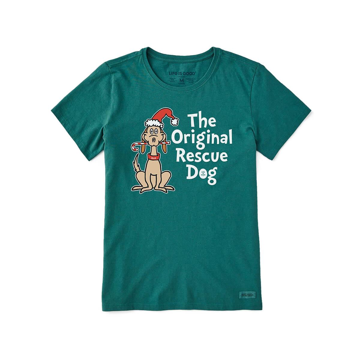  Women's The Original Rescue Dog Short Sleeve Crusher T- Shirt