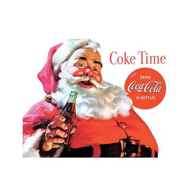 Santa Coke Time Tin Sign