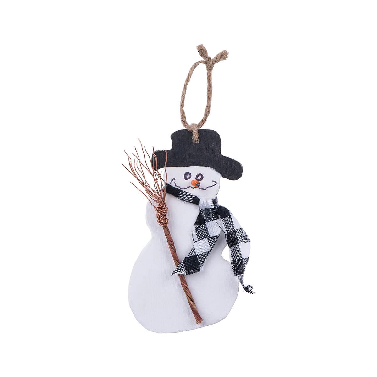  Wooden Snowman Ornament
