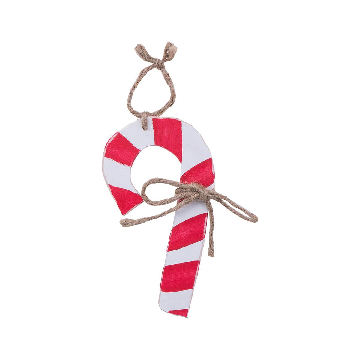  Wooden Candy Cane Ornament