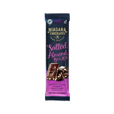 70% Dark Chocolate Salted Almond Candy Bar