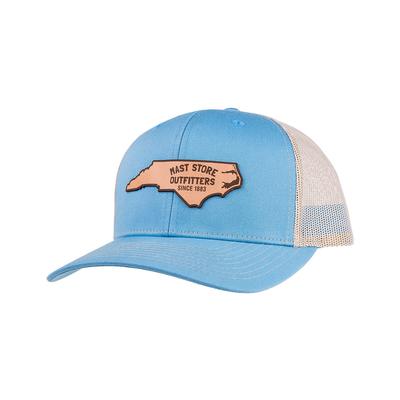 Mast Store Outfitters NC Leather Badge Trucker Hat
