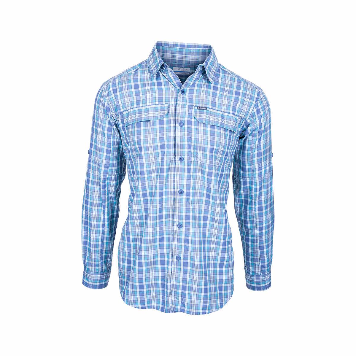  Men's Silver Ridge 2.0 Plaid Long Sleeve Button Up Shirt