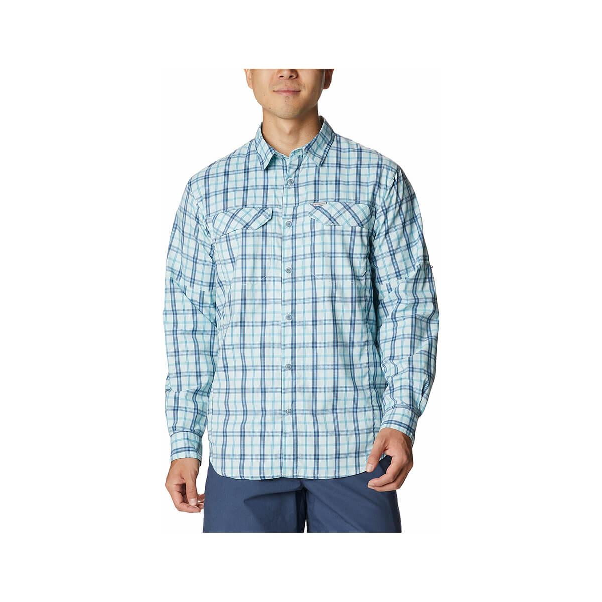  Men's Silver Ridge Lite Plaid Long Sleeve Button Up Shirt