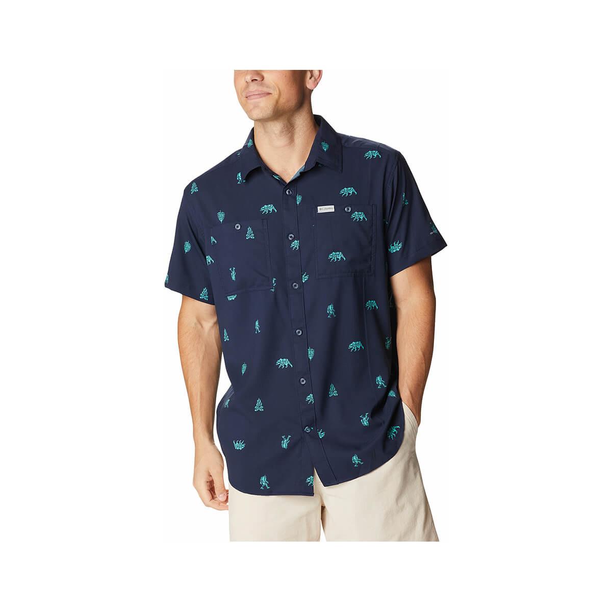  Men's Utilizer Printed Woven Short Sleeve Shirt