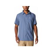 Men's Slack Tide Camp Short Sleeve Button Up Shirt: BLUESTONE