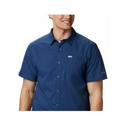 Men's Slack Tide Camp Short Sleeve Button Up Shirt: CARBON