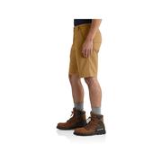 Men's Rugged Flex Relaxed Fit Canvas Work Shorts: TAN