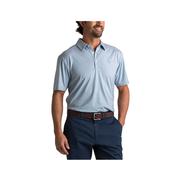 Men's Hayes Performance Short Sleeve Logo Polo Shirt: BLUE_FOG_HTHR