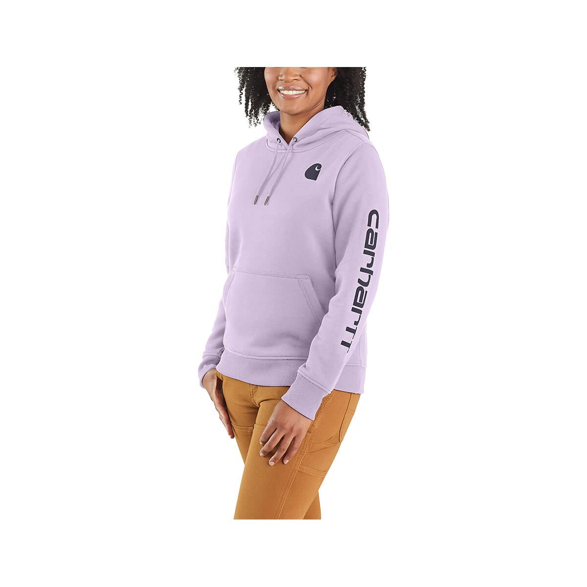  Women's Relaxed Fit Midweight Logo Long Sleeve Graphic Sweatshirt