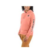 Women's Relaxed Fit Midweight Logo Long Sleeve Graphic Sweatshirt: HIBISCUS