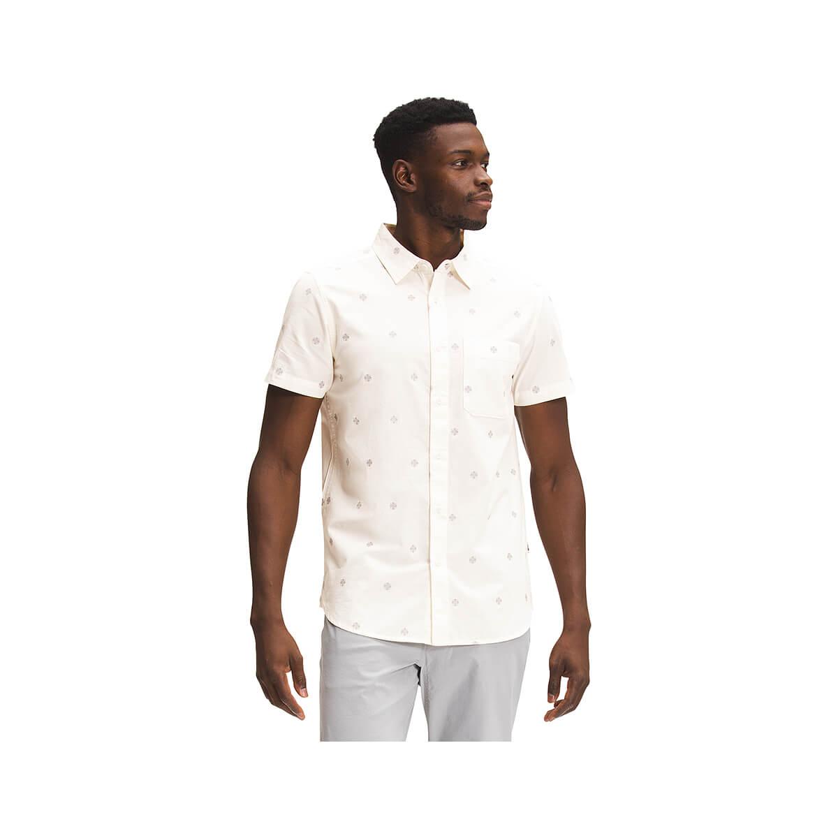  Men's Baytrail Short Sleeve Jacquard Button- Up Shirt
