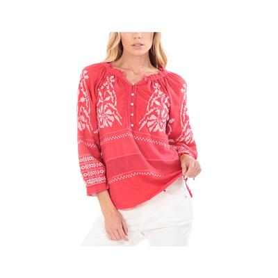 Women's Camila Embroidered 3/4 Sleeve Top